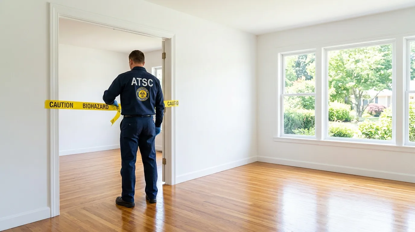 Certified biohazard cleanup crew performing Decomposition Cleanup in San Juan